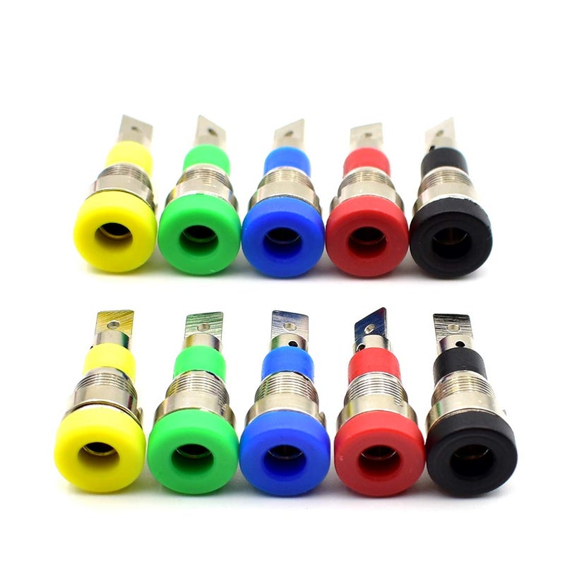 zhenyu 10Pcs 4mm Banana Jack Socket Female Adapter Panel Mount Binding Post for 4mm Banana Plug Connectors - Image 5